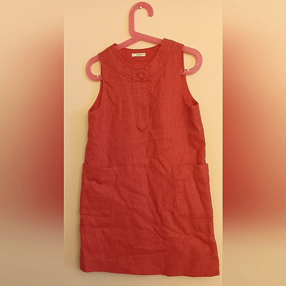 Mini Crew by J Crew wool herringbone shift dress